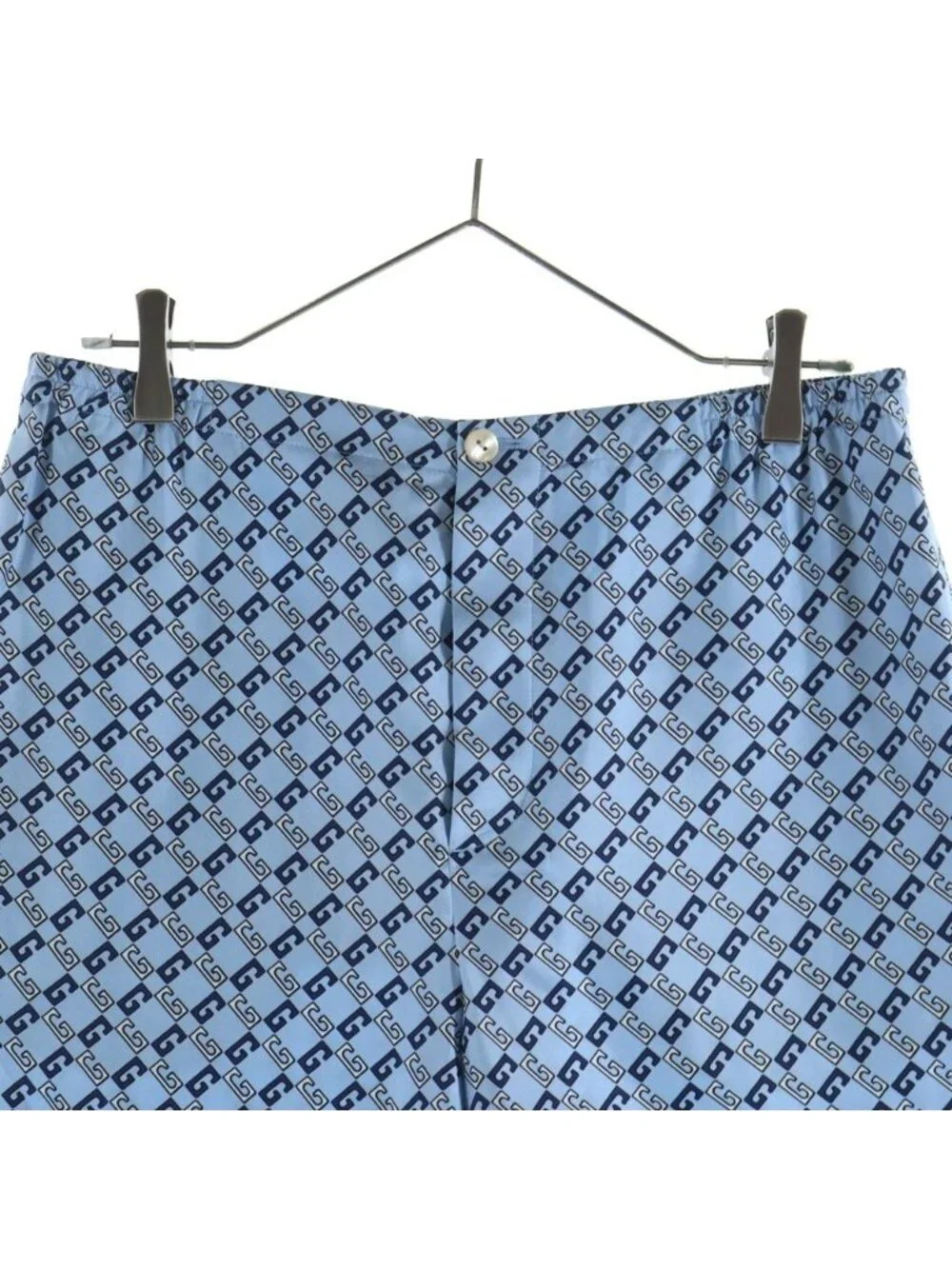 Gucci Silk Shorts Allover Blue Zamzy